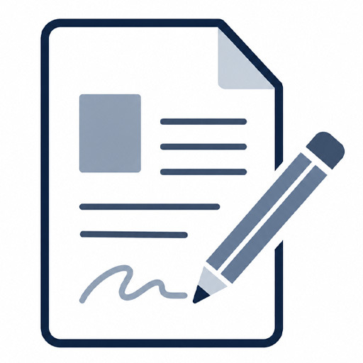 Document and pencil icon representing a buyer offer strategy