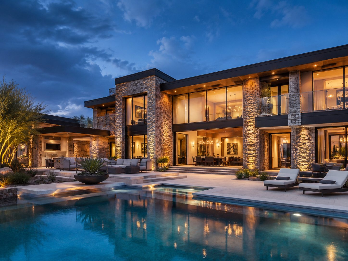 Luxury home exterior with pool representing East Tennessee luxury buyers