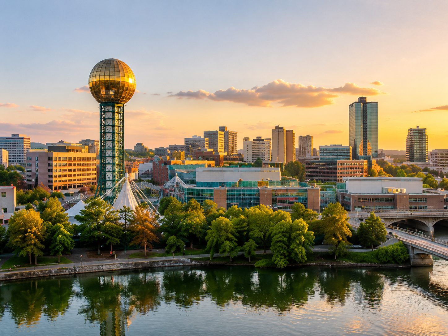 Knoxville skyline and urban living in East Tennessee