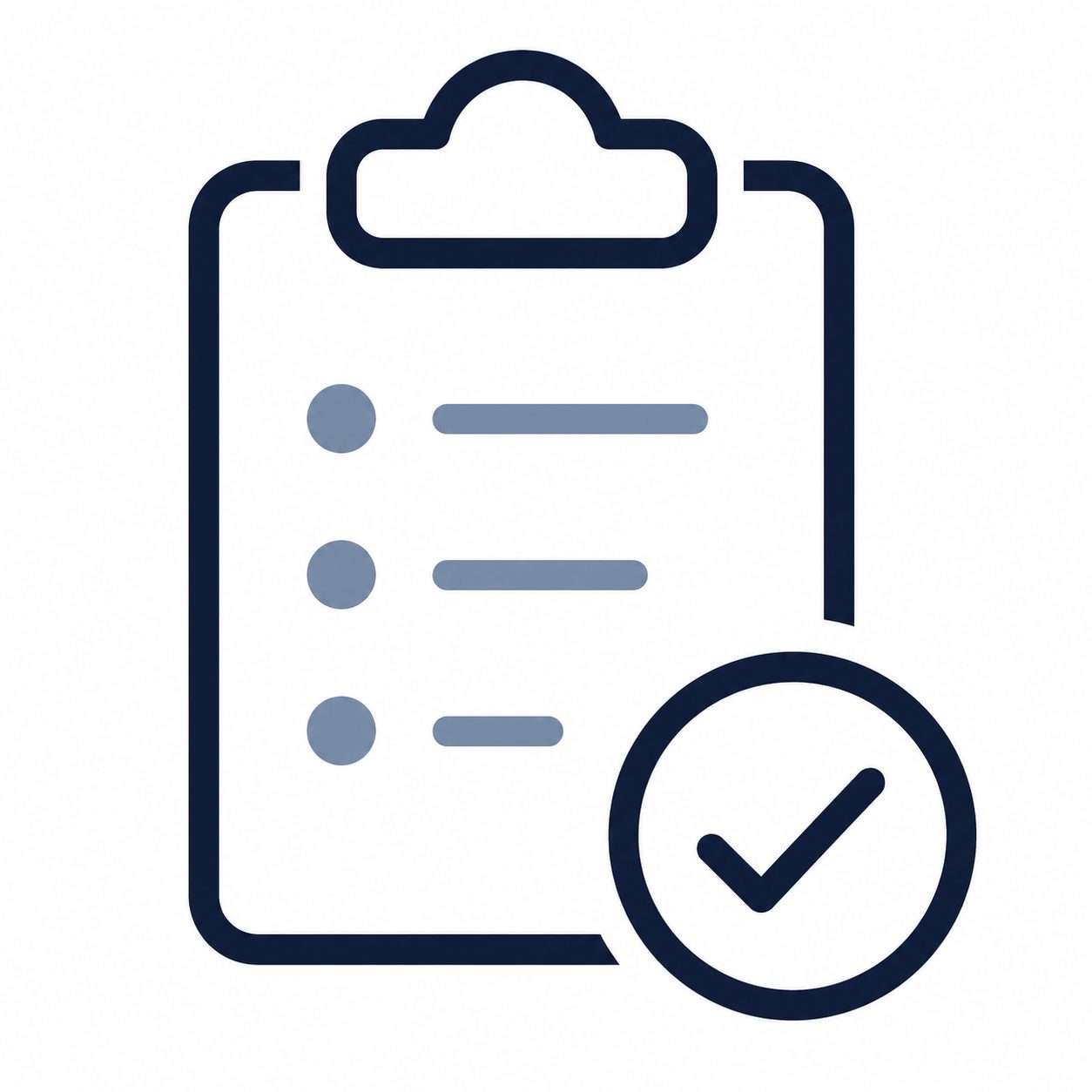 Checklist icon representing guidance for buying new construction in Knoxville and East Tennessee