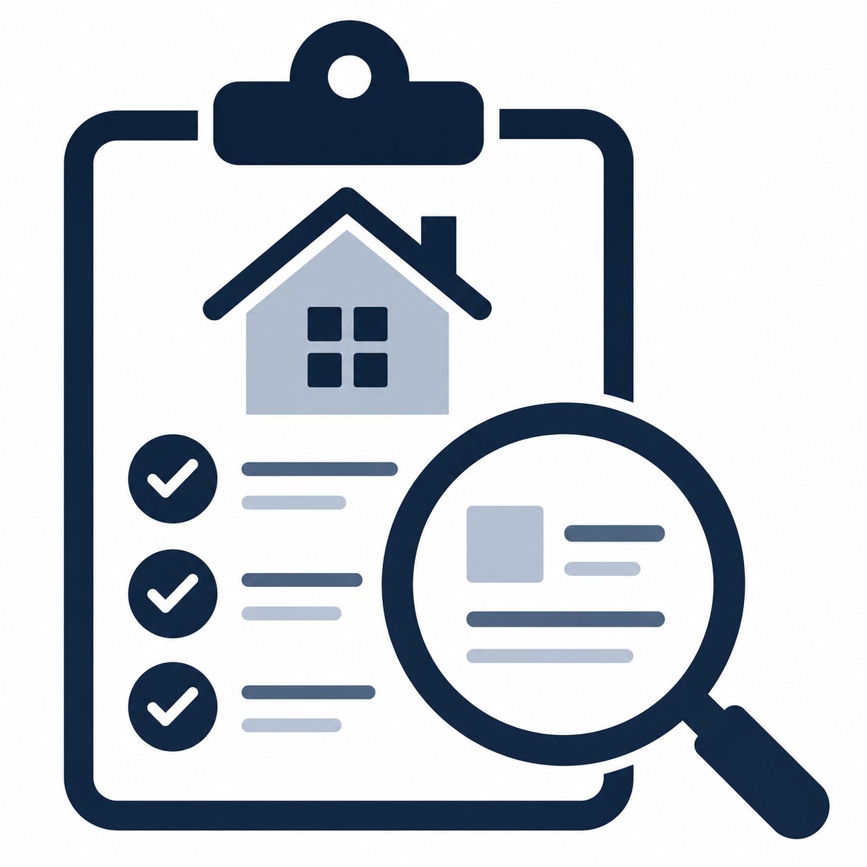 Icon representing review of builder details during the new construction process