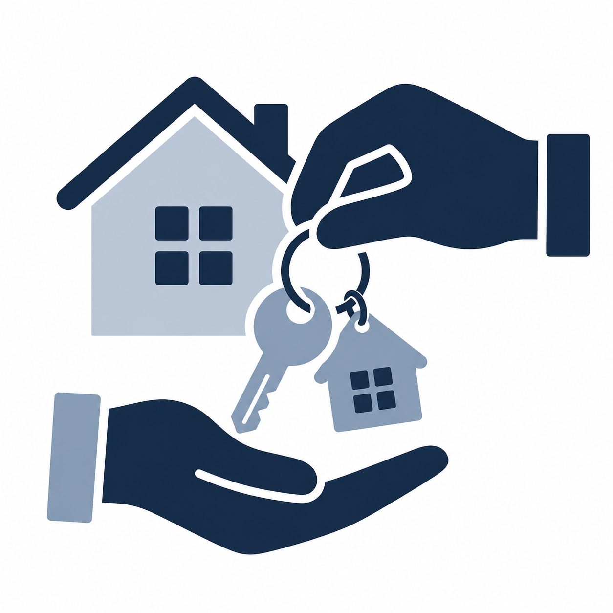 Icon representing closing and moving into a new construction home