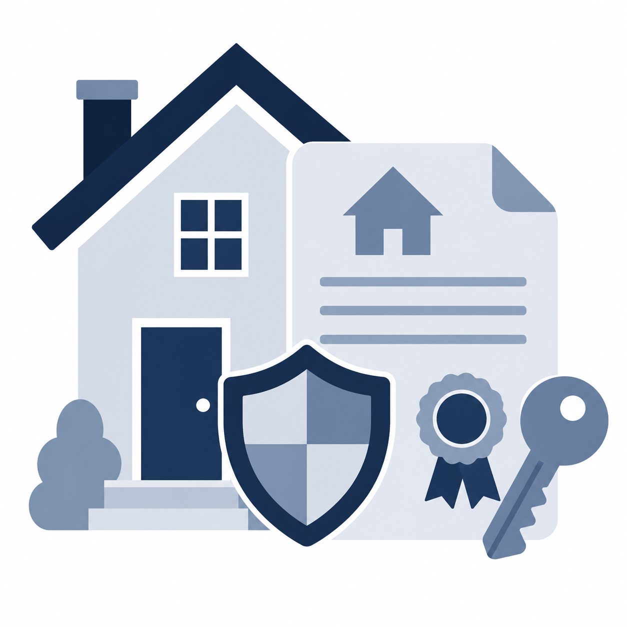 Icon representing title work and homeowners insurance before closing