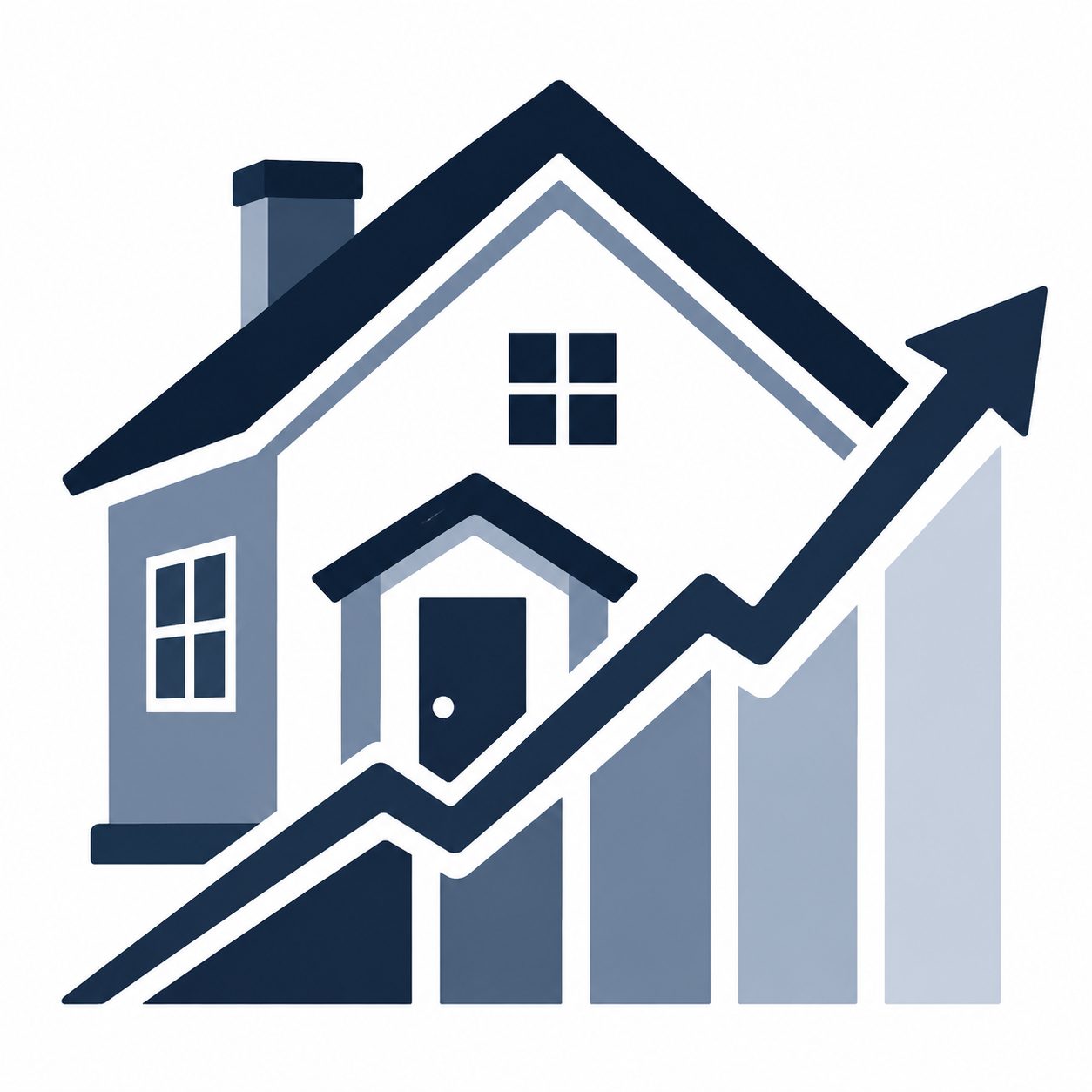 Icon showing a house and upward trend line representing resale potential