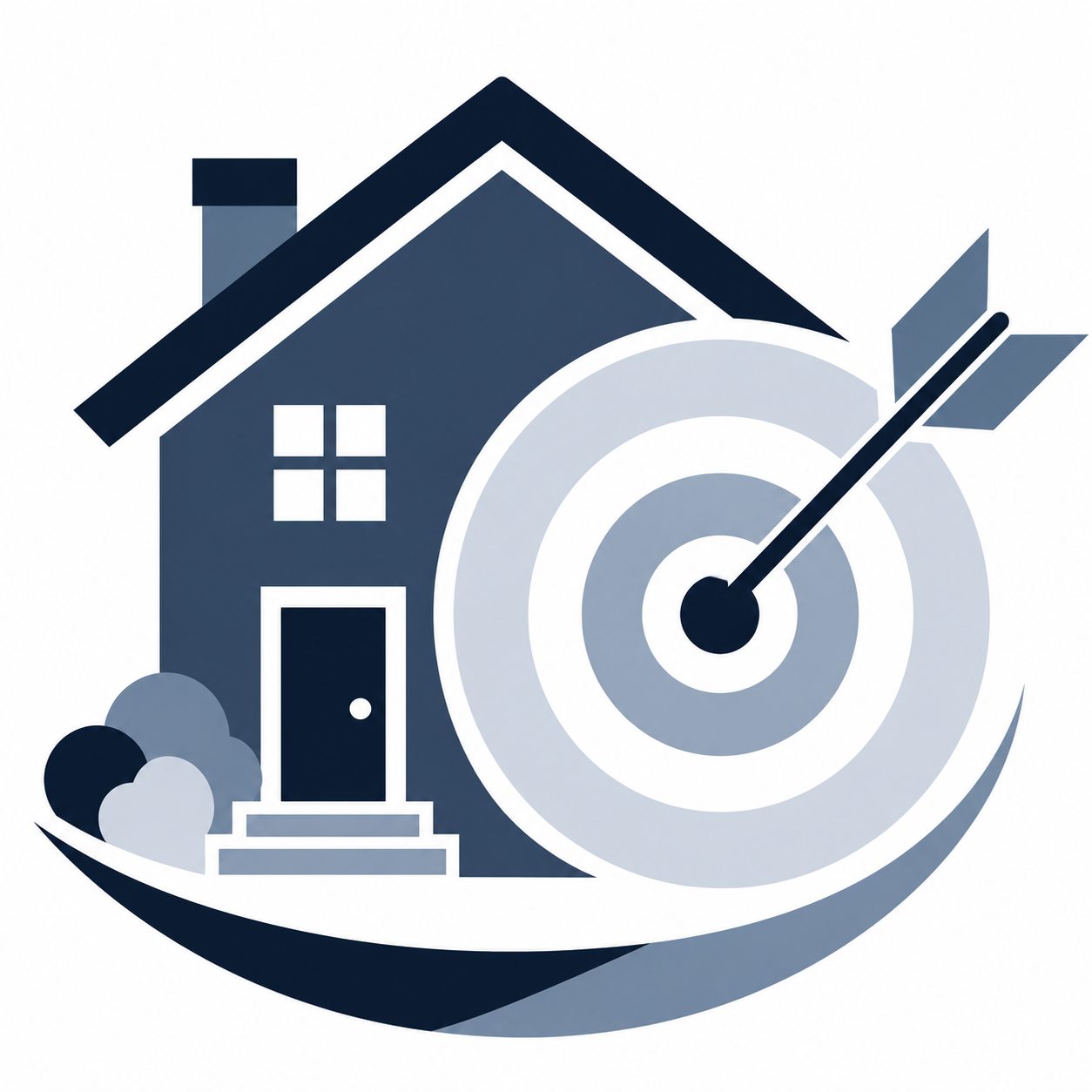 Icon showing a house and target representing offer strategy when comparing homes