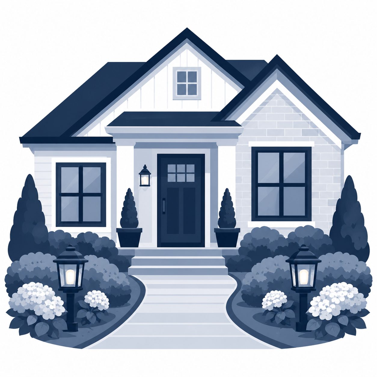 Icon showing a well-presented home exterior representing first impressions before listing