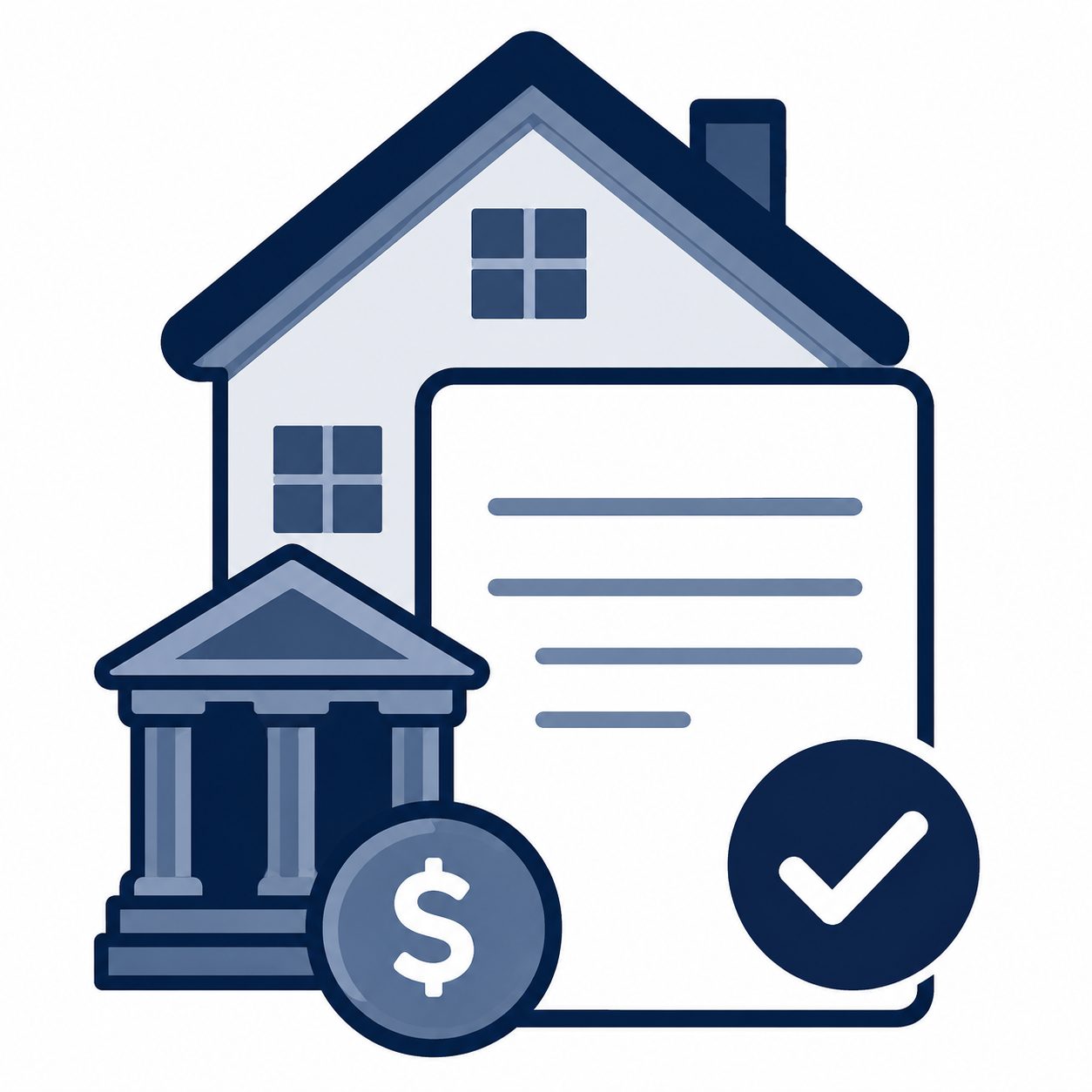 Buyer financing icon for real estate closing process