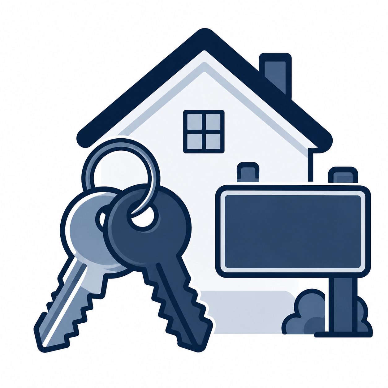 Closing day keys icon for home sellers and buyers