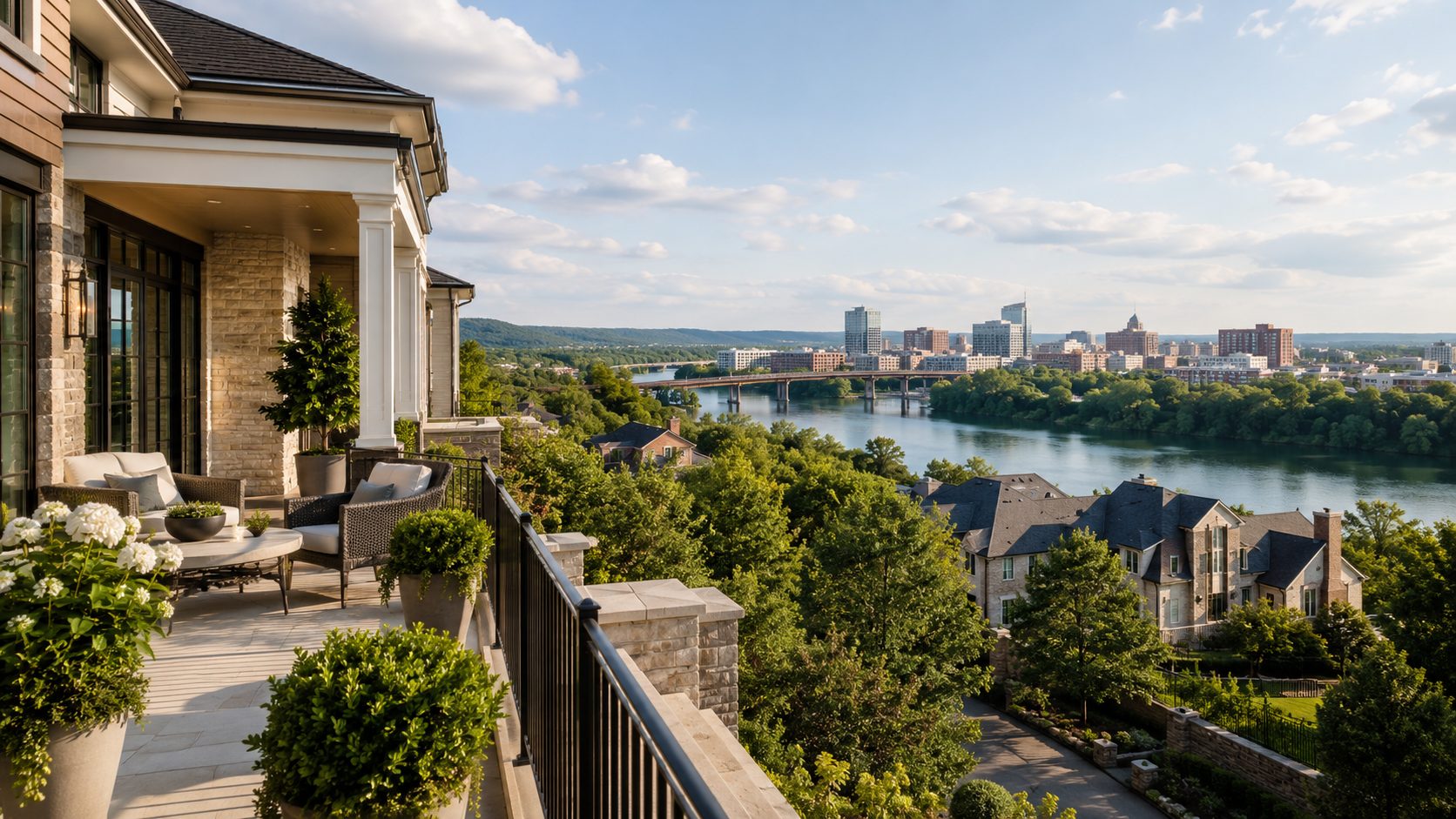 Luxury lakefront home with golf course, dock, boating, and scenic East Tennessee water views