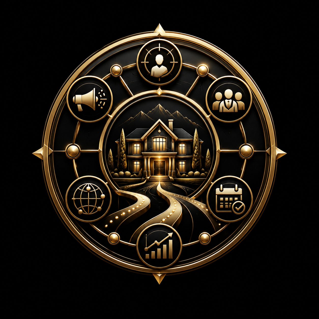 Luxury real estate icon representing smarter exposure planning and marketing strategy