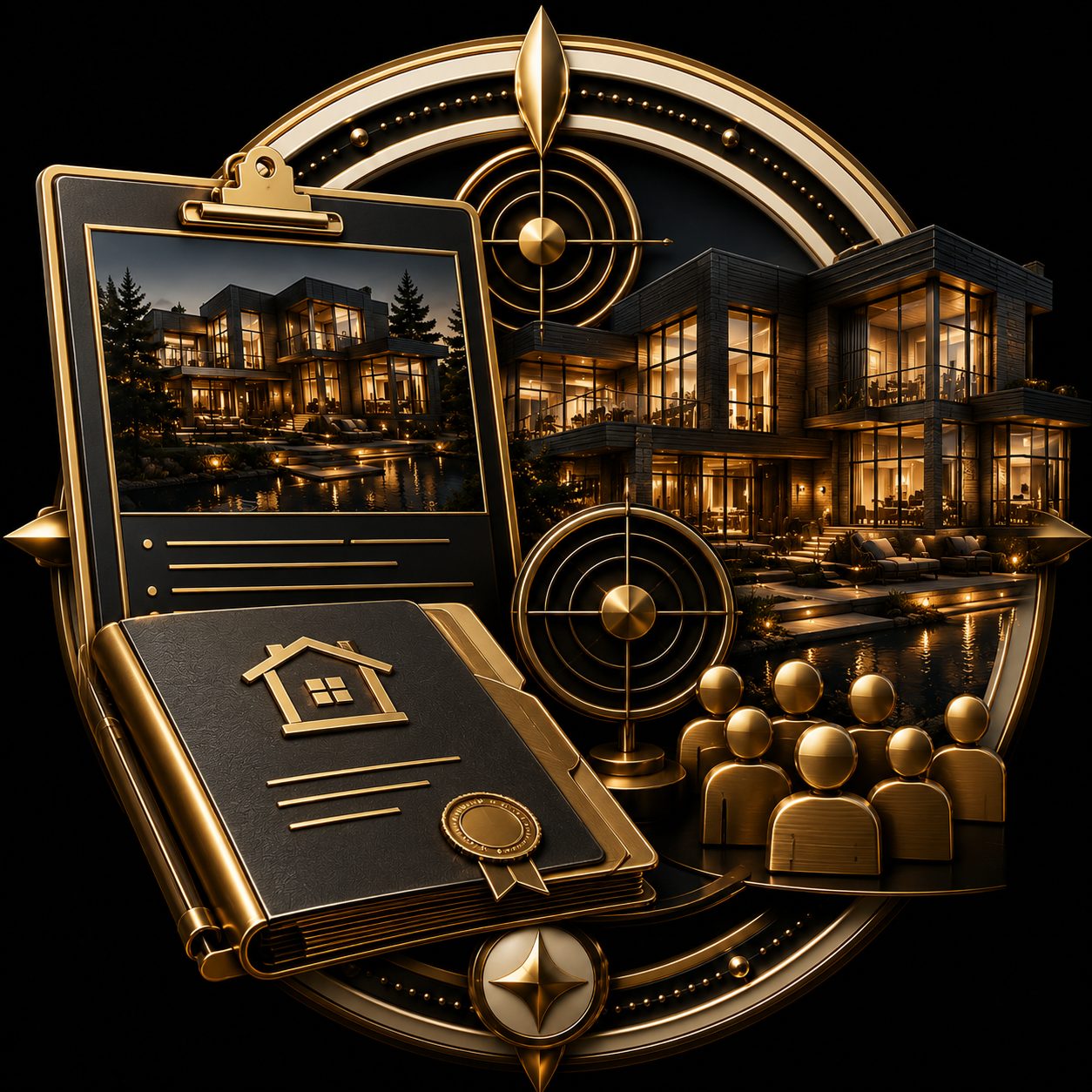 Luxury seller icon with East Tennessee estate, listing presentation, target audience, and property marketing materials