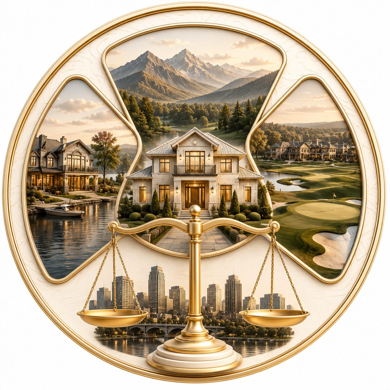 Out-of-area buyer awareness icon with Tennessee relocation map and luxury home search