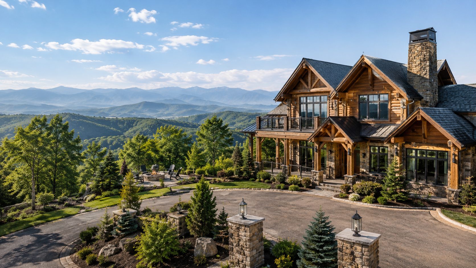Smoky Mountain luxury home near Sevierville Gatlinburg and Townsend with mountain views and retreat setting