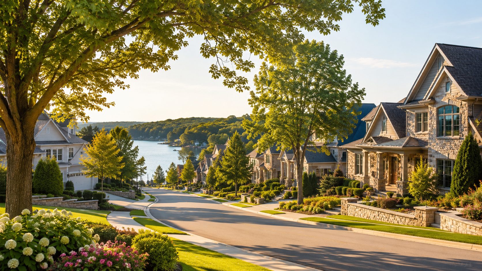 Farragut and West Knoxville luxury neighborhood with refined homes, lake proximity, and manicured landscaping