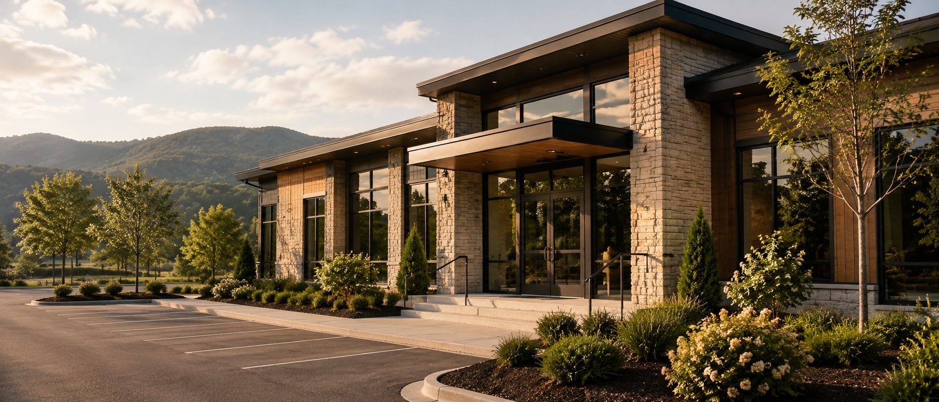 Modern real estate office building in East Tennessee