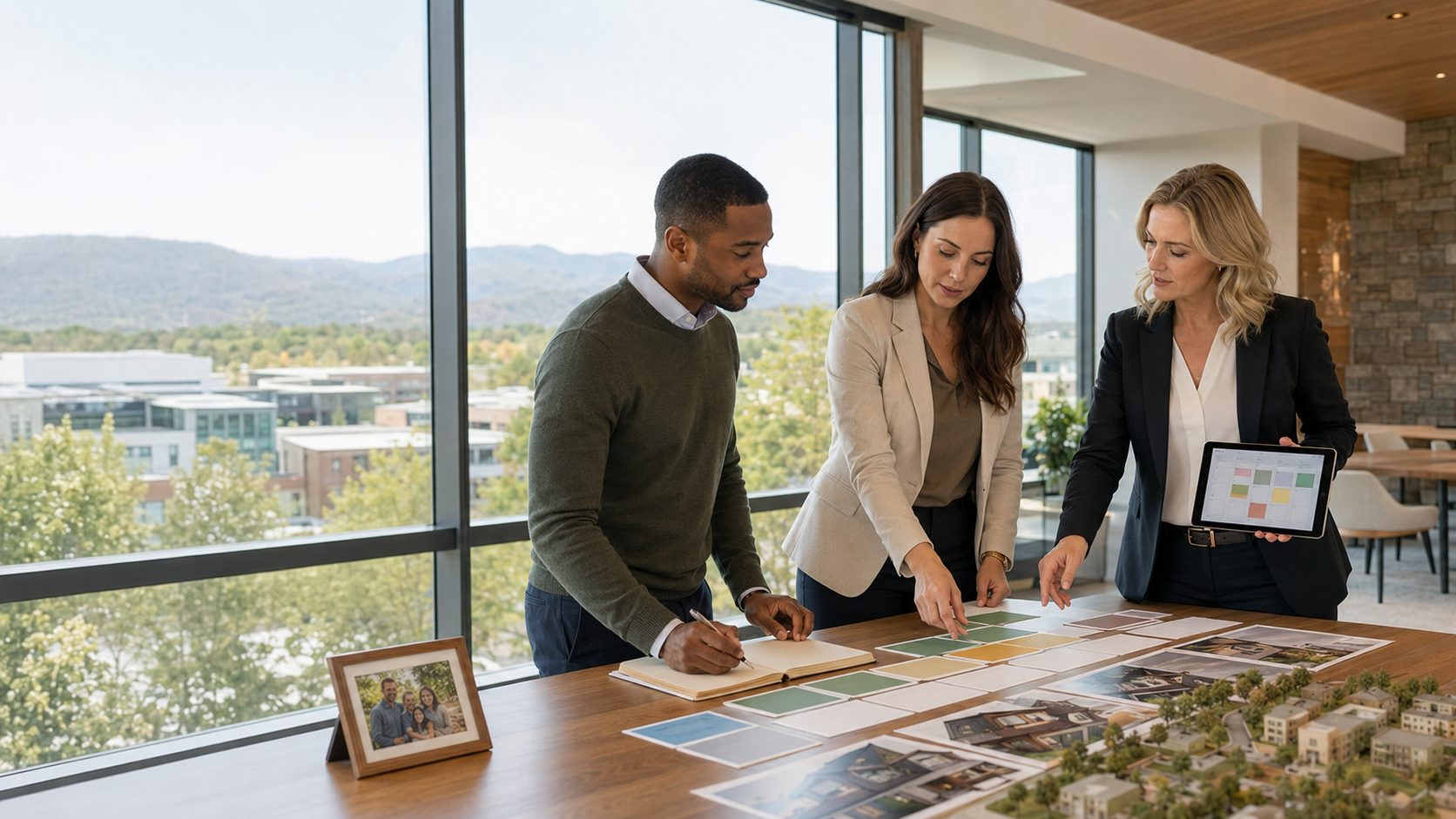 Corporate relocation team planning an employee’s work-related move to East Tennessee