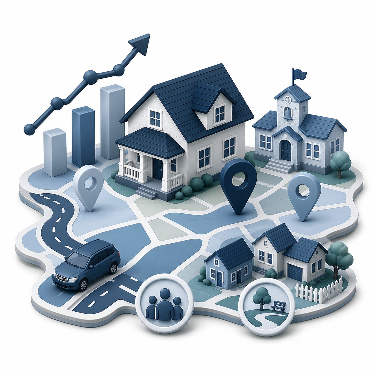 Local market expertise icon showing East Tennessee communities, commute areas, schools, lifestyle needs, and housing options.