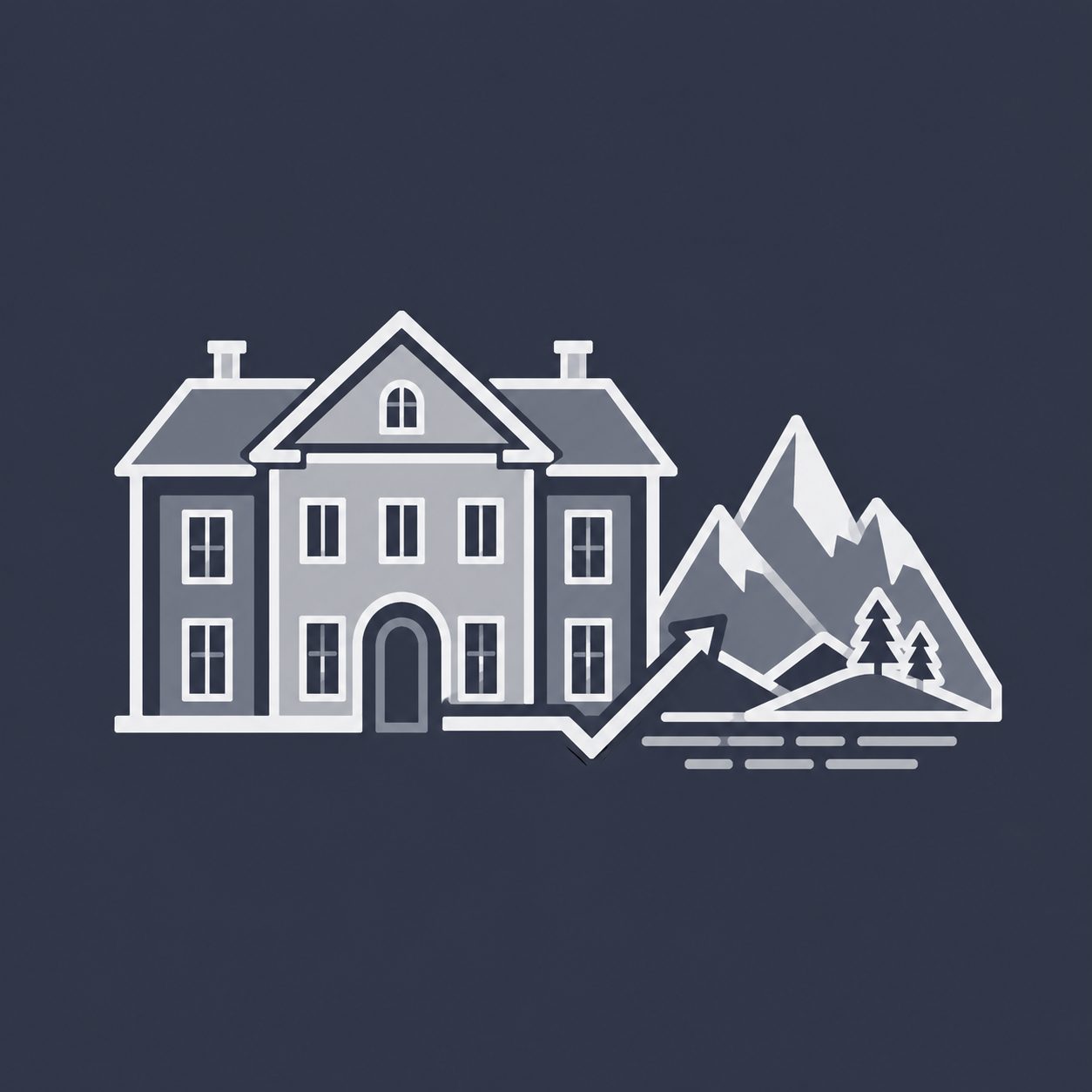 Luxury home beside mountains and water representing lifestyle alignment